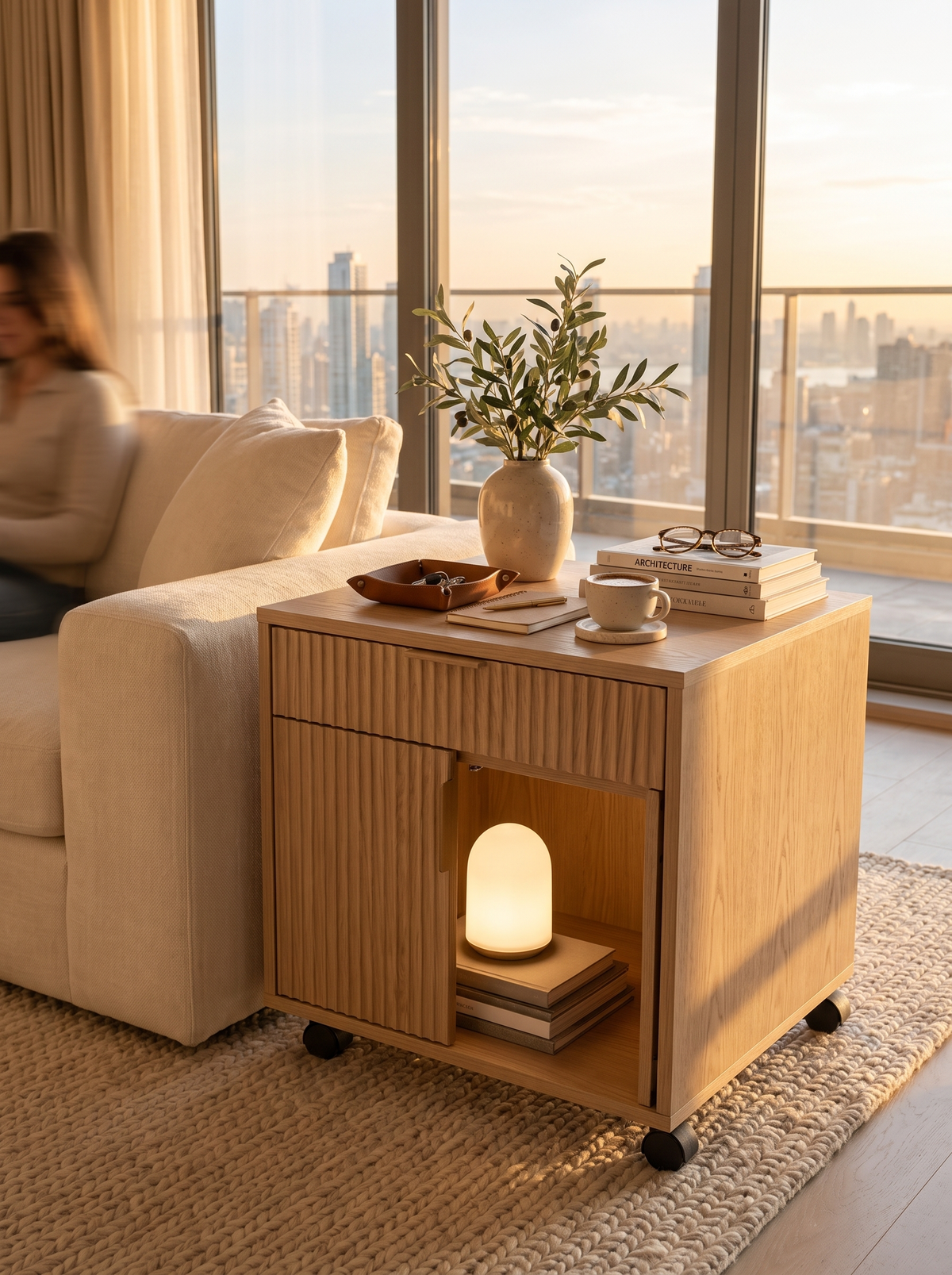 Oakwood warmth for any office lifestyle image