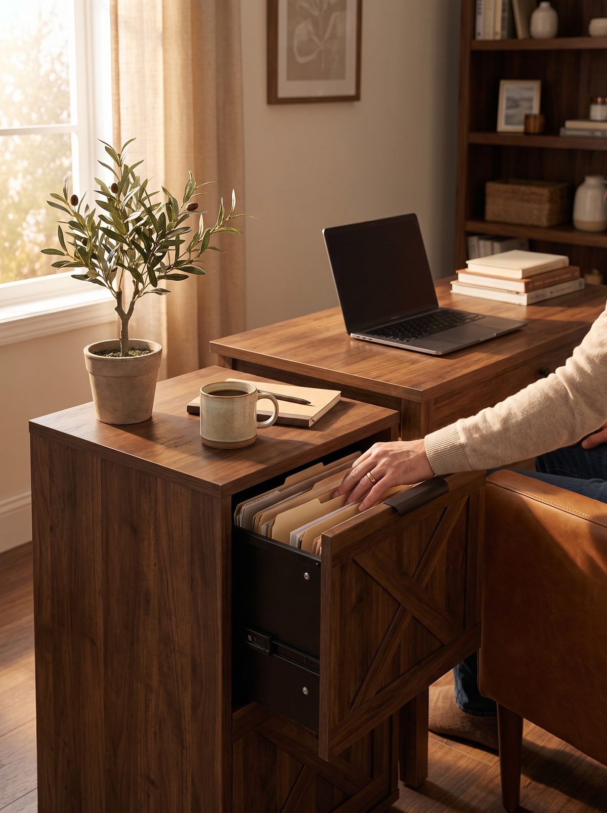 Farmhouse charm, office ready lifestyle image