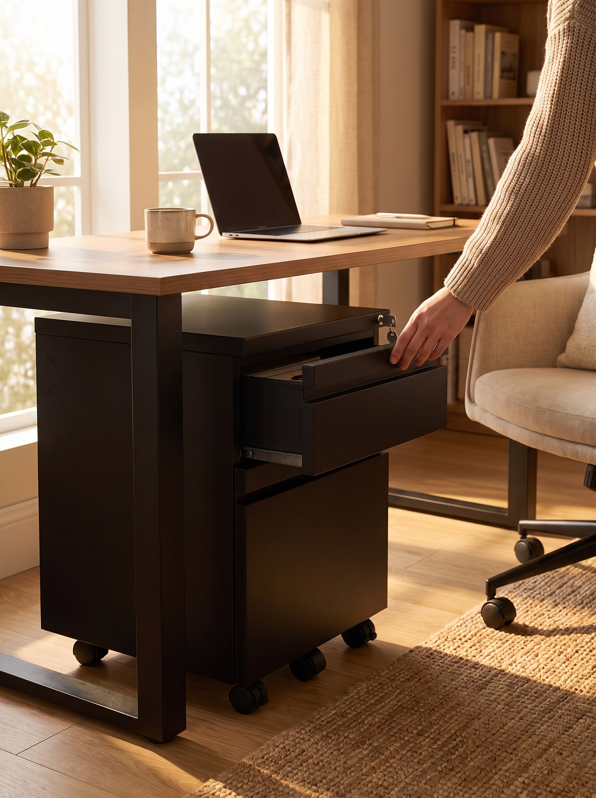 Fits right under your desk lifestyle image
