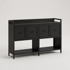 Black 43 inch filing cabinet with power outlet, studio product shot