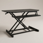 X-frame standing desk converter, studio product shot