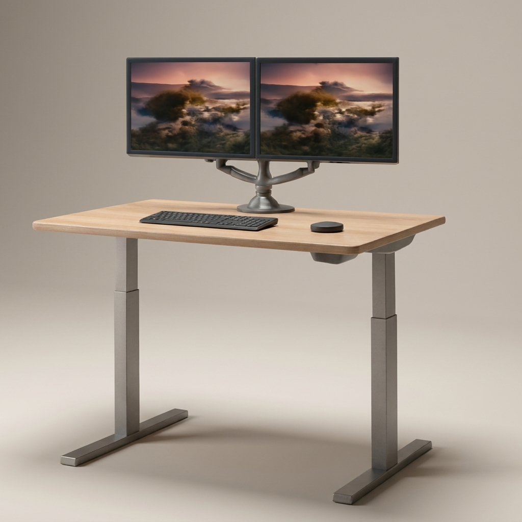 60 by 30 inch electric standing desk, studio product shot