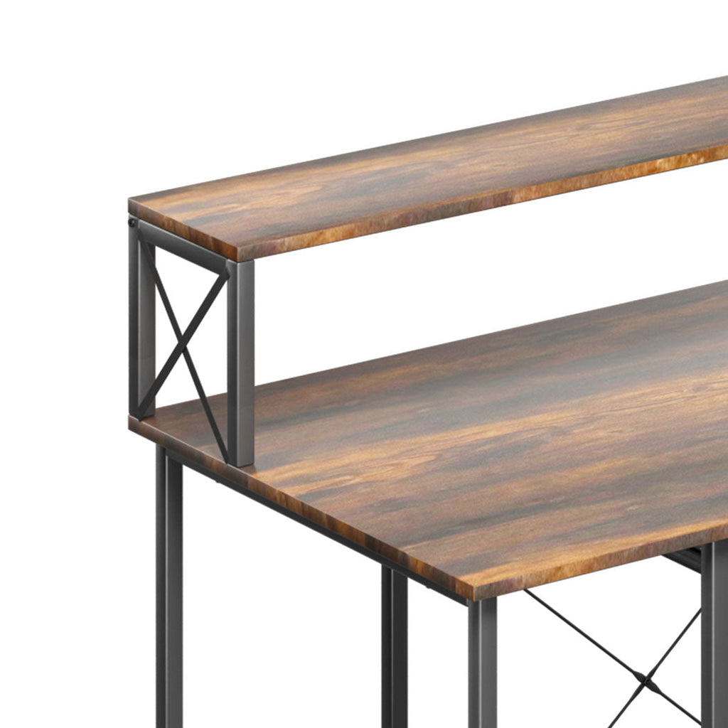 Levede Office Gaming Computer Desk Brown-3