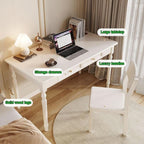 Solid wood writing desk with drawers